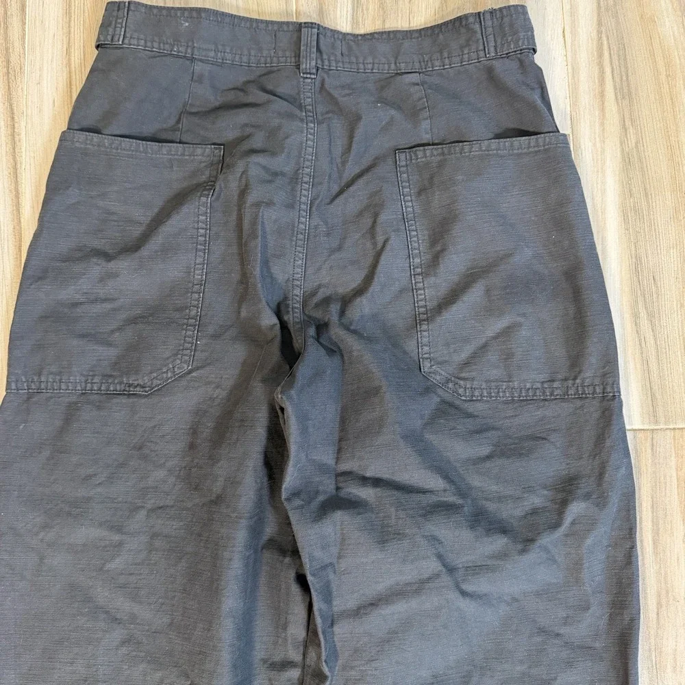 Everlane Fatigue Barrel Pant 4 Dark Grey Hi Rise Cotton Linen Minimalist Staple